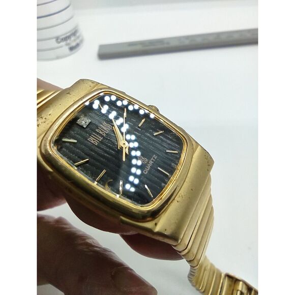 Bill Blass Ladies Vintage Black Face Watch - Picture 11 of 15